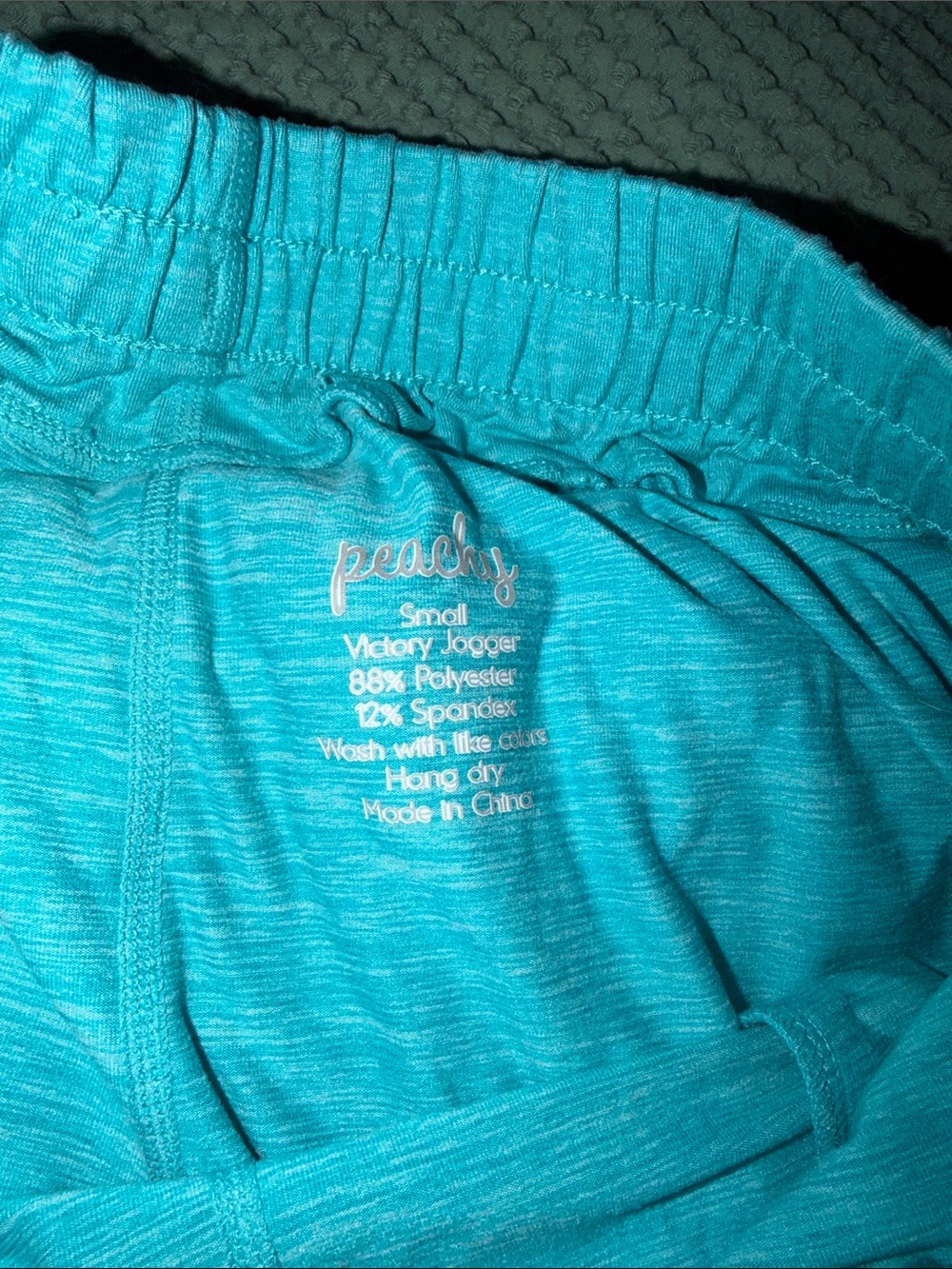 Teal blue Peachy Athletic joggers - Picture 3 of 4